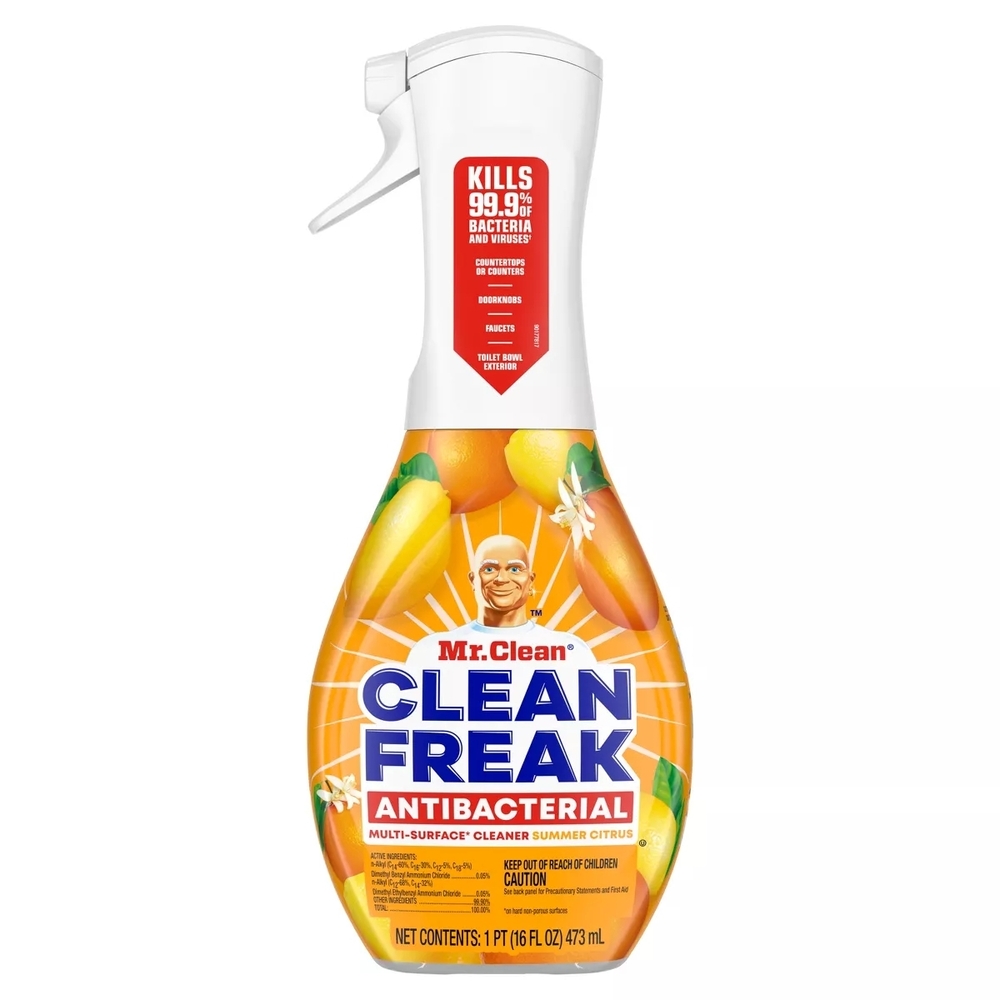 Clean Freak Antibacterial Multi-Surface Cleaner — Summer Citrus (White & Orange)